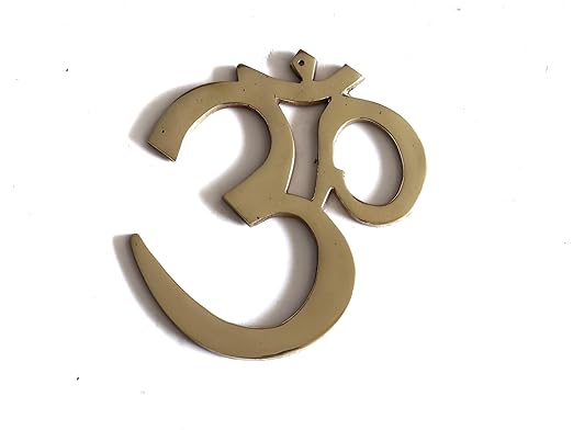 Brass Om Wall Decor - 5.5 Inch