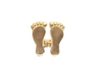 Brass Laxmi Charan Paduka (लक्ष्मी पैर) | 3 Inch | Door Entrance | Laxmi Feet | Decorating Home & Puja Room | Set of 2 |