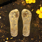 Brass Laxmi Charan Paduka |  3.5 Inch | For Door Entrance | Laxmi Feet | Decorating Home & Puja Room |
