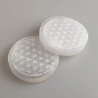 Natural Selenite Flower of Life Charging Plate