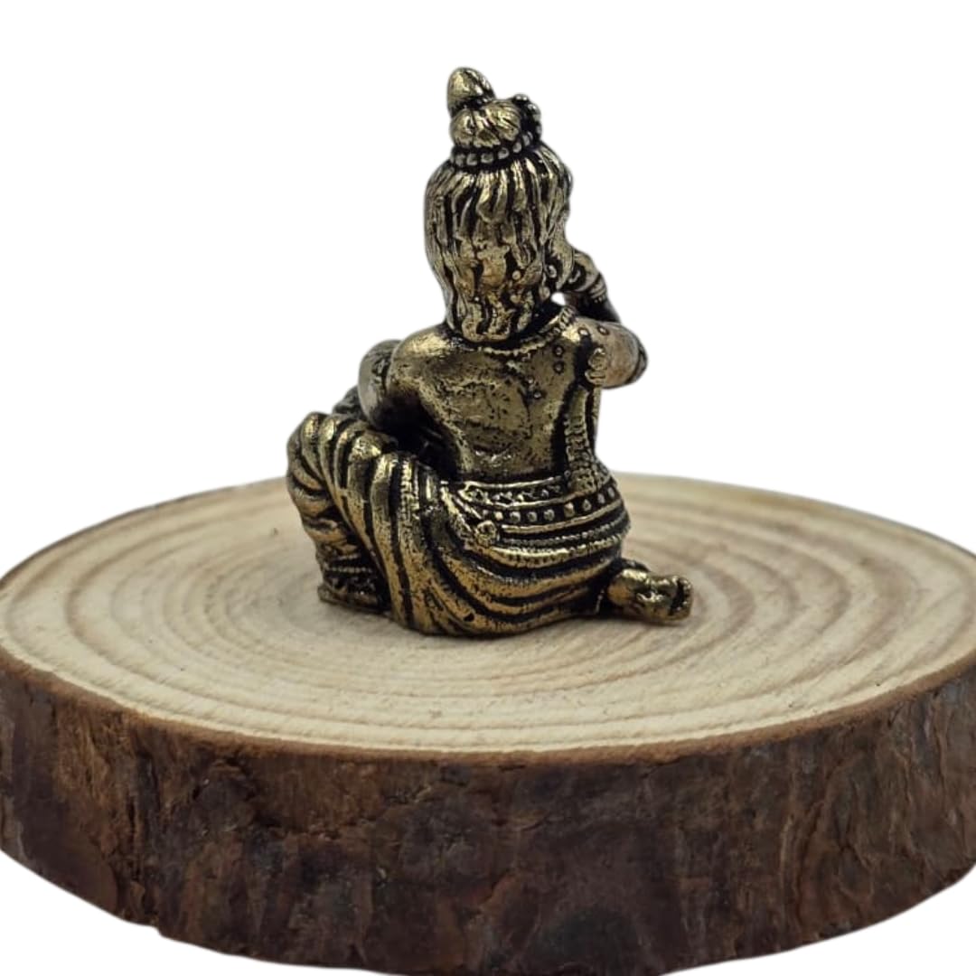Brass Bal Krishna Idol | 1 Inch | Miniature Murti | | Statue Collectible Idol | For Gift | Home Decor | Item |