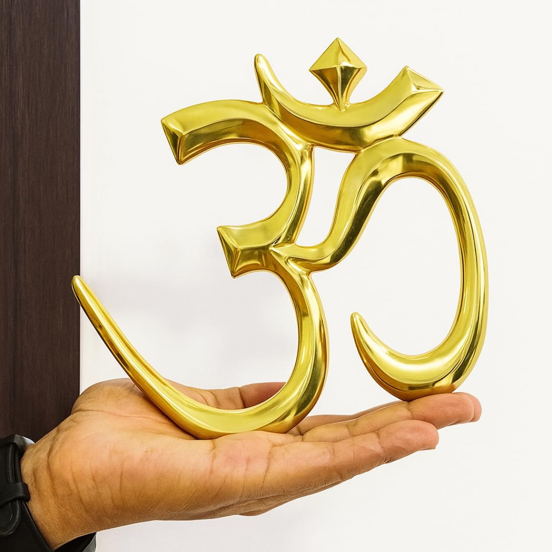 Brass Om Wall Decor - 5.5 Inch