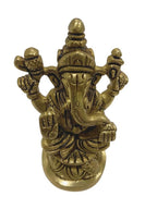 Lord Ganesh Ji Idol with Round Chowki (Brass ) 3 INCH