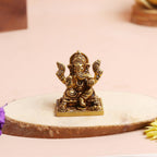 Brass Ganpati Idol for Home | 2 Inch | Ganesha Idol for Car | Home Decor | | Pital | Ganesh Ji Ki Murti | गणपति बप्पा मोरया |