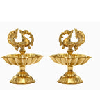 Peacock Diya - 3.5 Inch - Set of 2