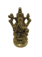 Lord Ganesh Ji Idol with Round Chowki (Brass ) 3 INCH