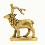 Small Brass Reindeer Statue | 2 Inch | Stag Deer Figurine | Antler | Showpiece | Vastu | Feng Shui |