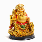 Golden Laughing Buddha for Gift | 4 Inch | Ingot | Feng Shui Decorative |
