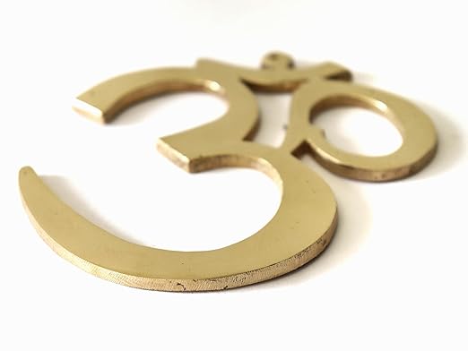 Brass Om Wall Decor - 5.5 Inch