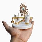 Small Krishna Hand with Flute Idol | 3 Inch | House Warming | Mor Pankh | Showpiece | Janmashtami |