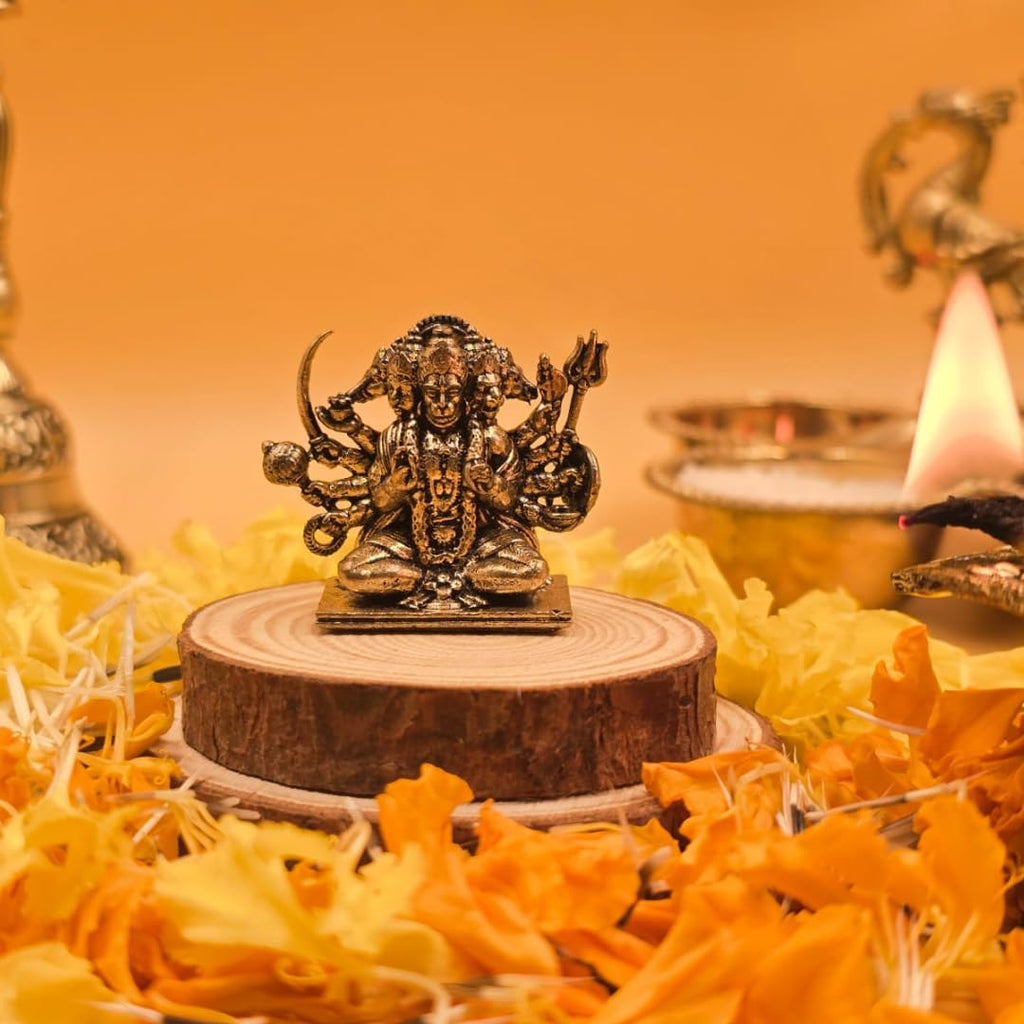 Panchmukhi Hanuman Ji Miniature Idol | 1 Inch | Small Statue | Vastu Protection |