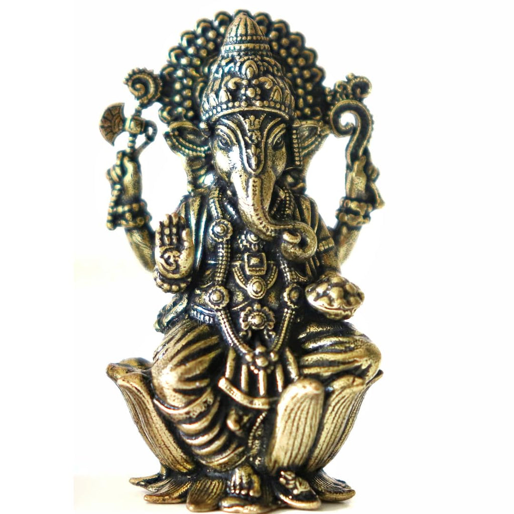 Brass Ganpati Ji God Idol's | 2 Inch | Pooja Room - Home Decor