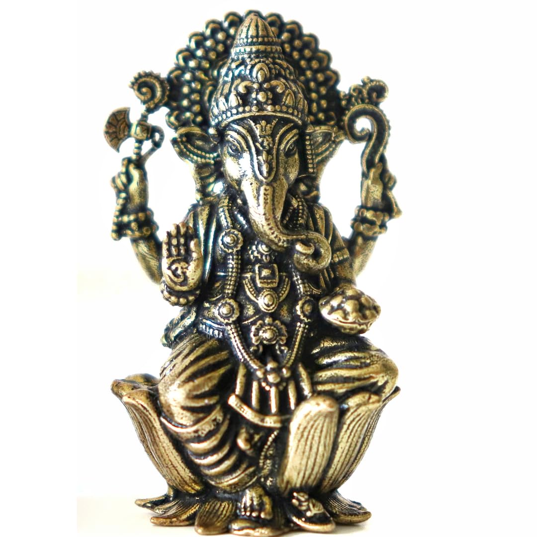 Brass Ganpati Ji God Idol's | 2 Inch | Pooja Room - Home Decor