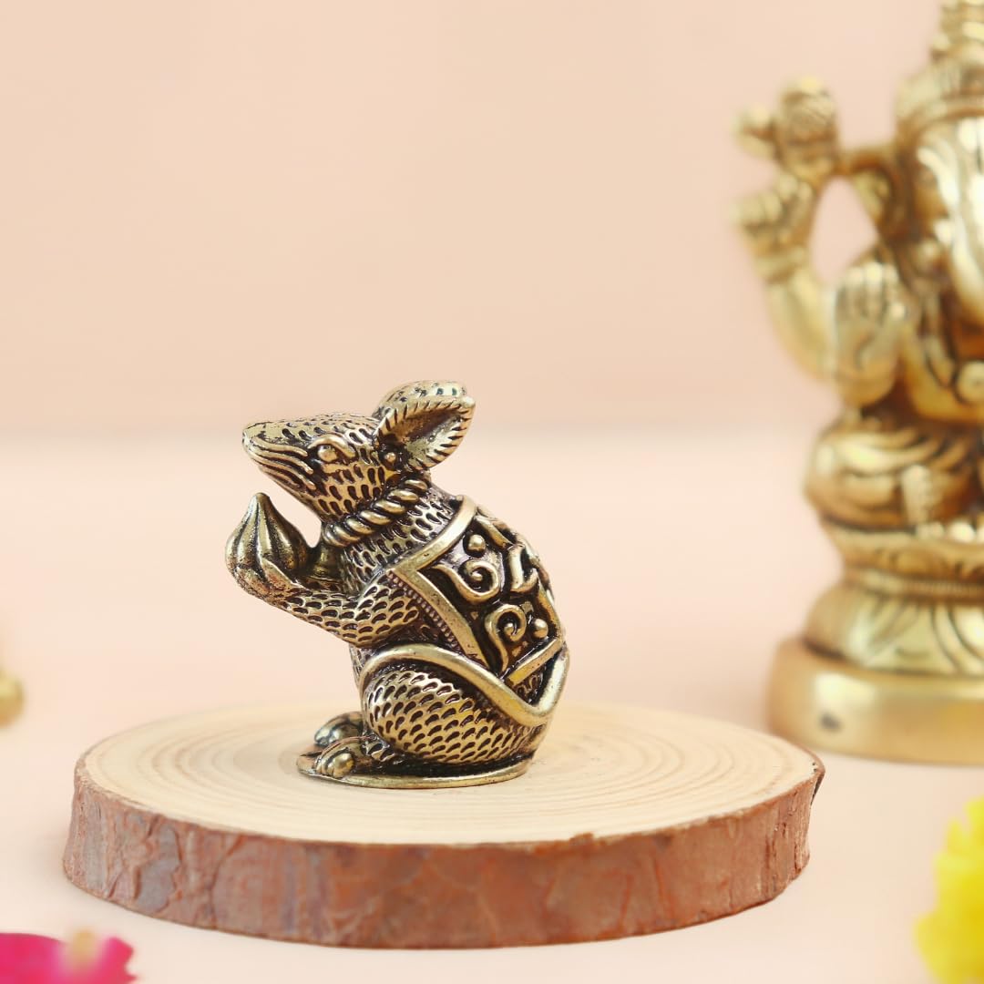 Brass Rat for Ganesh - 1.5 Inch