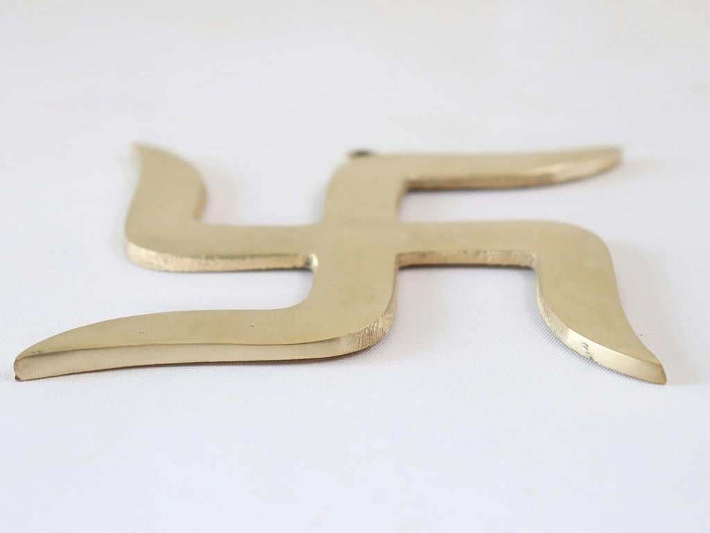 Brass Swastik for Door Entrance for Vastu | 5 Inch | Wall Decor - Hanging