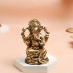 Resin Ganesha Idols | 4.5 Inch | Handmade Ganesh Murti | Idols for Home & Office |