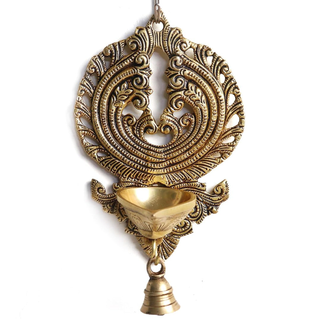 Brass Diya Wall Hanging | 7 Inch | Mount | Wall Mounted | Wall Holder | Diya Wall Decor |