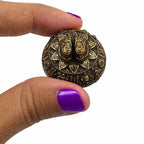 Brass Balaji Charan Paduka Miniature | 1 Inch | Small Tirupati Balaji Padam |