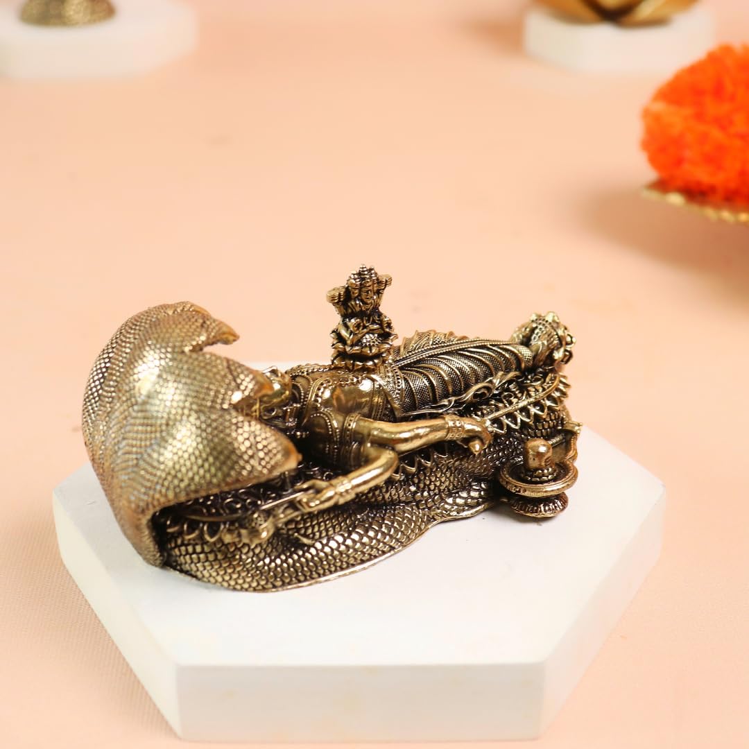 Lord Vishnu Idol in Ananta Shayan Posture | Lord Vishnu Idol Resting