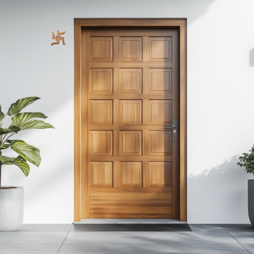 Copper Swastik for Door Entrance for Vastu - 3.5 Inch