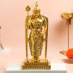 Murugan Statue for Pooja | 9 Inch |  Gold Plated | Vilakku | Kartikeya| God Statue | Silai | Skanda Swamy Murti