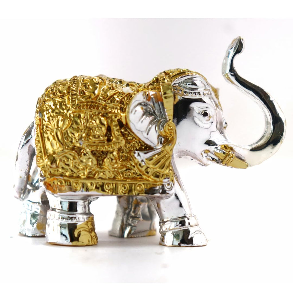24k Silver & Gold Plated Elephant - 3 Inch - 2 Pcs