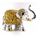 24k Silver & Gold Plated Elephant - 3 Inch - 2 Pcs