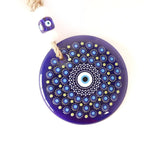 Evil Eye Hanging for Home Entrance I 8 Inch | Feng Shui Vastu | Blue Beads Evil Eye |