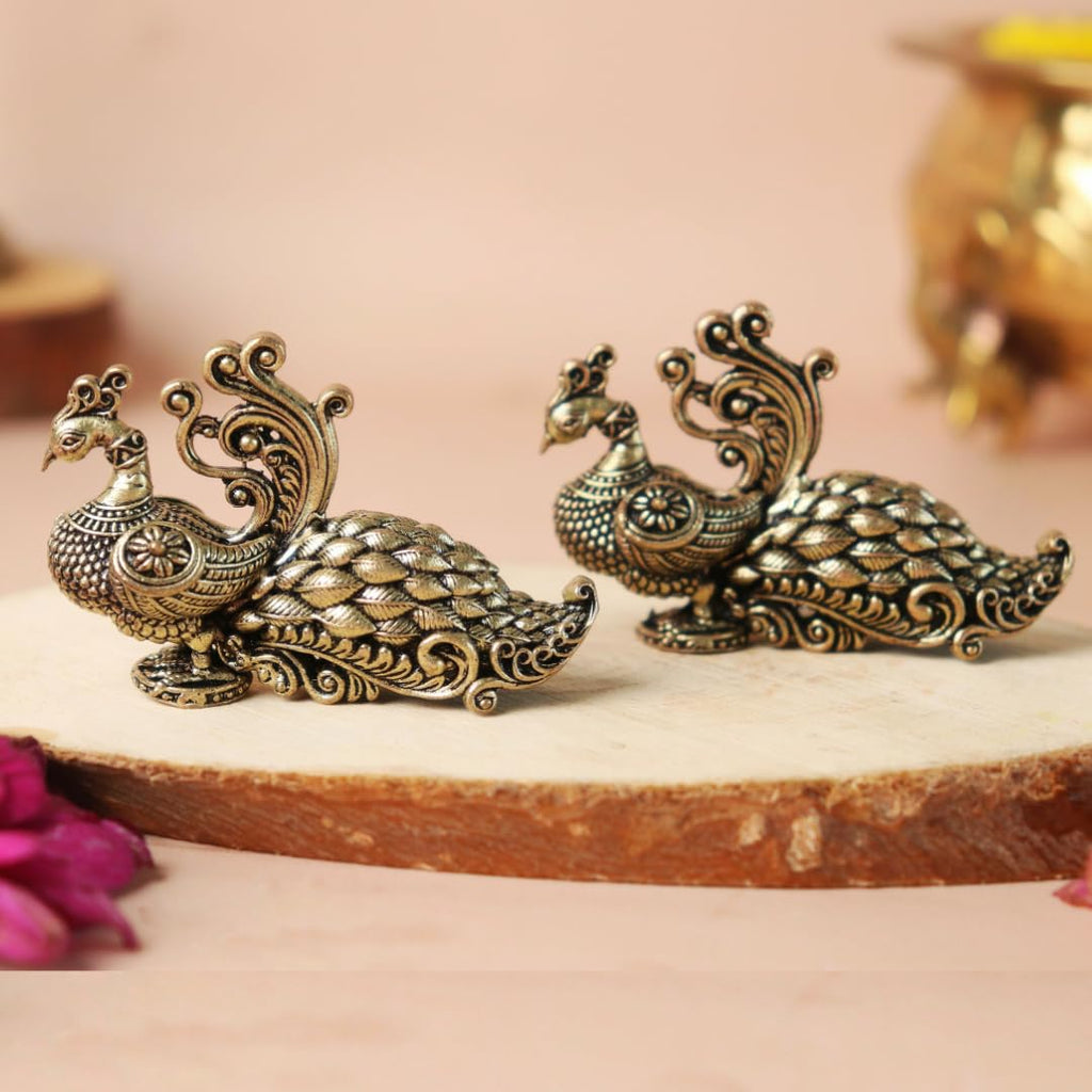 Brass Finecrafted Small Peacock Decoration Items | 2.5 Inch |