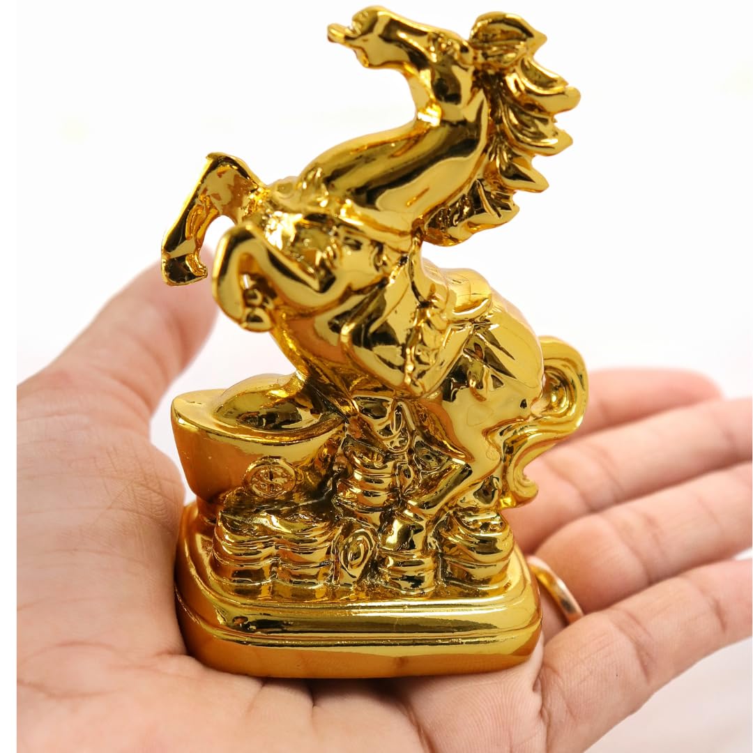 Feng Shui Horse | 3.25 Inch | Golden Horse for Vastu |