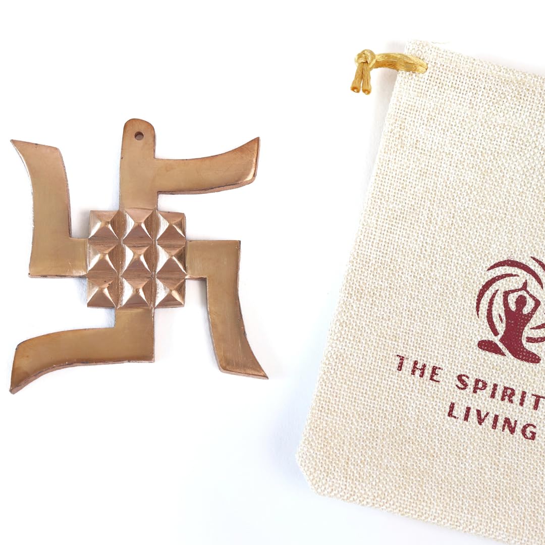 Copper Swastik for Door Entrance for Vastu - 3.5 Inch