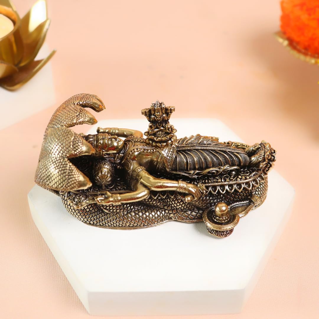 Lord Vishnu Idol in Ananta Shayan Posture | Lord Vishnu Idol Resting