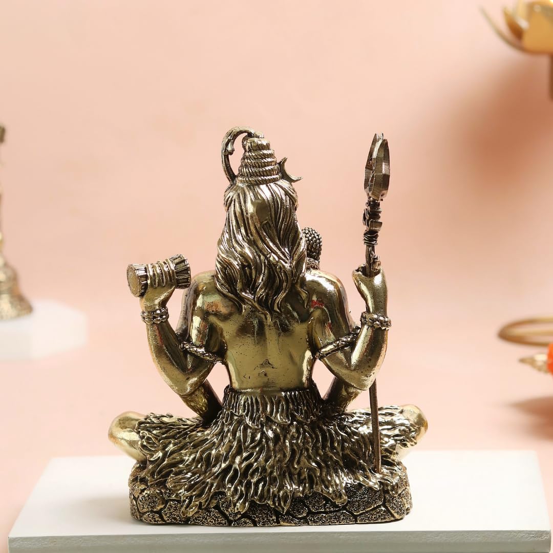Big Brass Mahadev Murti | 6 Inch | Brass Bholenath Murti | Adiyogi Statue | Big Shiv Ji Idol | ॐ शिवाय नमस्तुभ्यं | Brass Meditating Lord