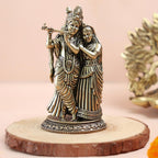 Brass Radha Krishna Statue - 4 Inch