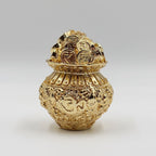 Gold Plated Coin Kalash | 2.5 Inch | Wealth Pot | Potli | Decorative | Vastu | Kuber | Laxmi |