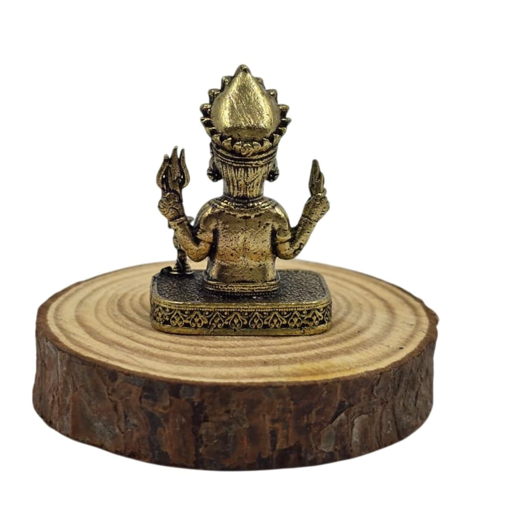 Brass Nakoda Bhairav Miniature Idol | 1.25 Inch | Small Baba Jain Murti for Pooja Room | Mini Statue |