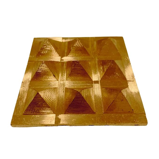 Copper Vastu Pyramid Center & Energy Plate ( 2 Pcs Set )