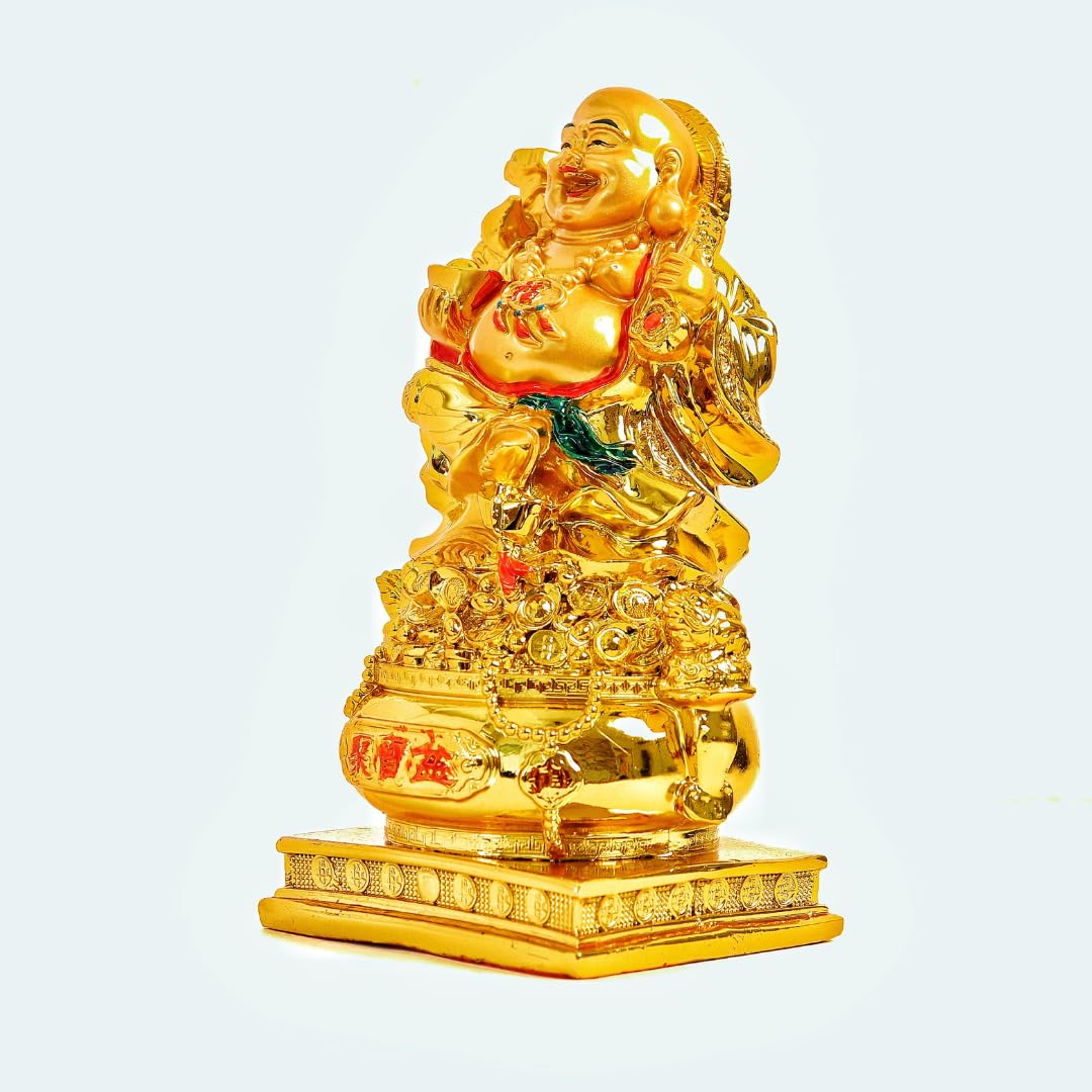 Laughing Buddha Statue for Gift | 8 Inch | | Feng Shui | | Vastu | Office Desk | Living Room | Figurine | Shop |