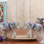 Elephant Statue for Good Luck | Set of 2-3.5 Inch | Gifts | Idol for Home | Decoration | Figurine |