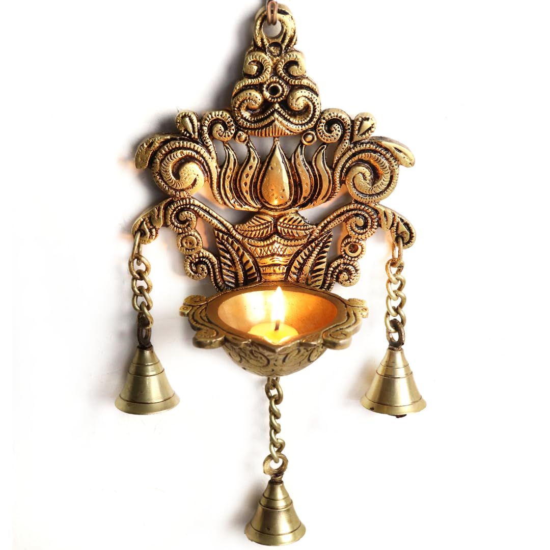 Diya for Wall Decoration | 9 Inch | Main Door Decoration Items Hanging | Diwali |