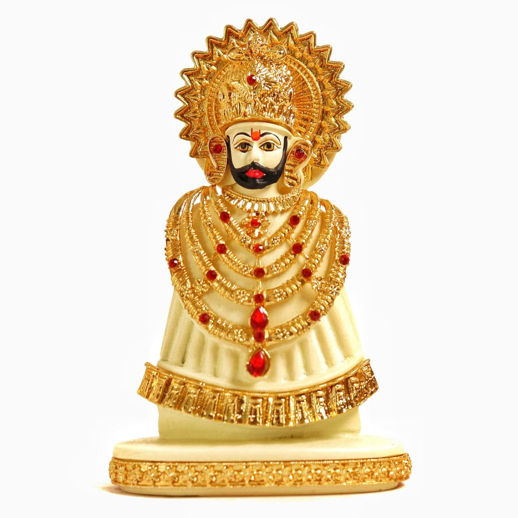 Khatu Shyam Murti | 5 Inch | Gold Plated Ornaments | Baba Khatu Shyam Ji Idol | | Tamil |