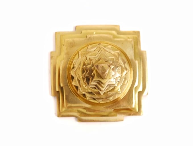 Ashtadhatu Meru Shree Yantra (Brass) 2 Inch