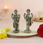 Brass Vishnu Laxmi Idol Statue | 3.5 Inch | Vaikunthanatha Govinda Laxmi | Lord Vishnu & Maa Lakshmi |