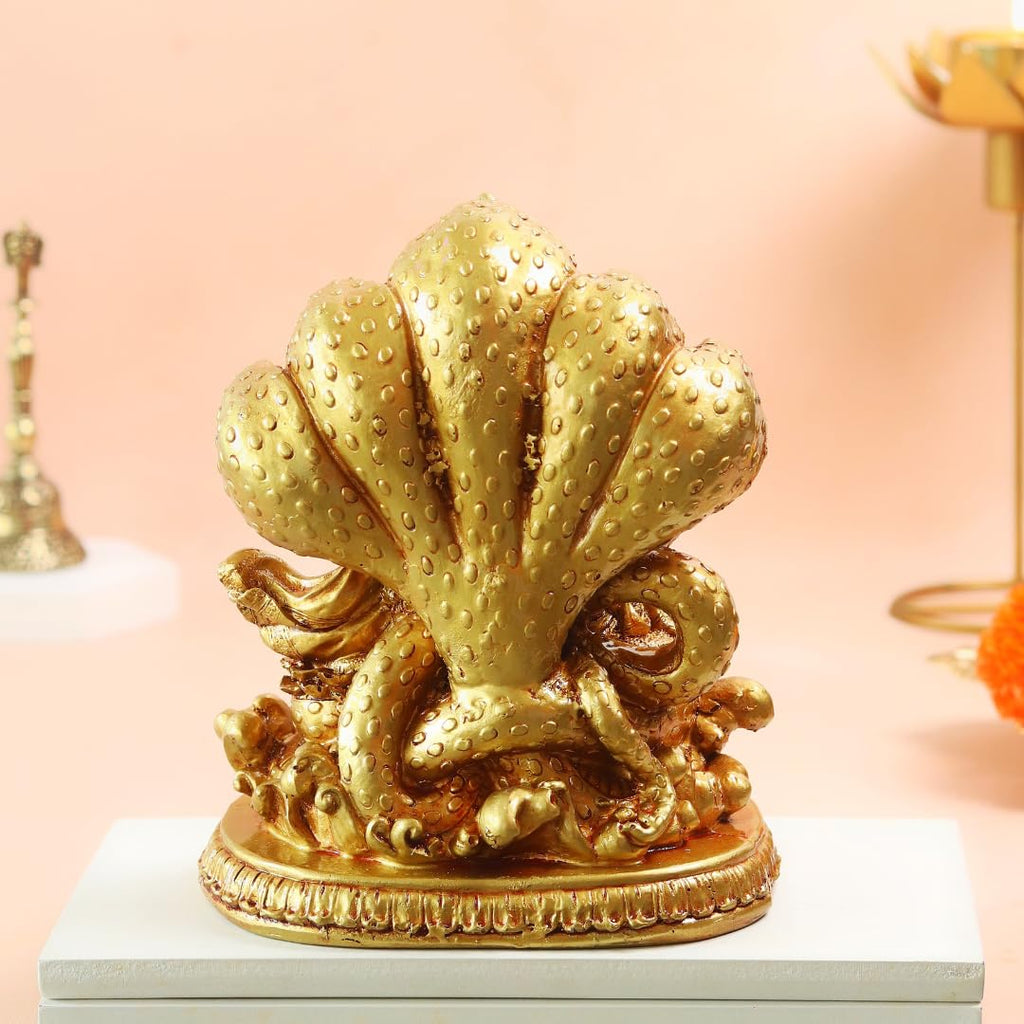 Resin Vishnu Laxmi On Sheeshnag | 6 Inch | Idol | Lakshmi Narayan Idol for Gift |