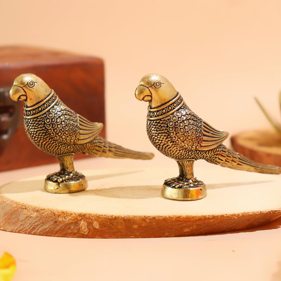 Brass Parrot - 3.5 Inch - 2 Pcs