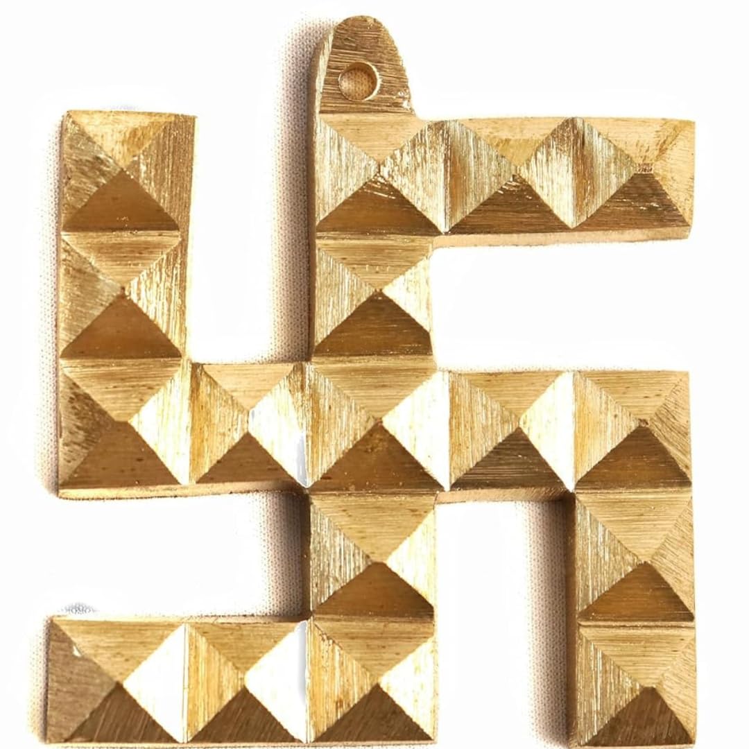 Brass Swastik for Door Entrance - 4 INCH