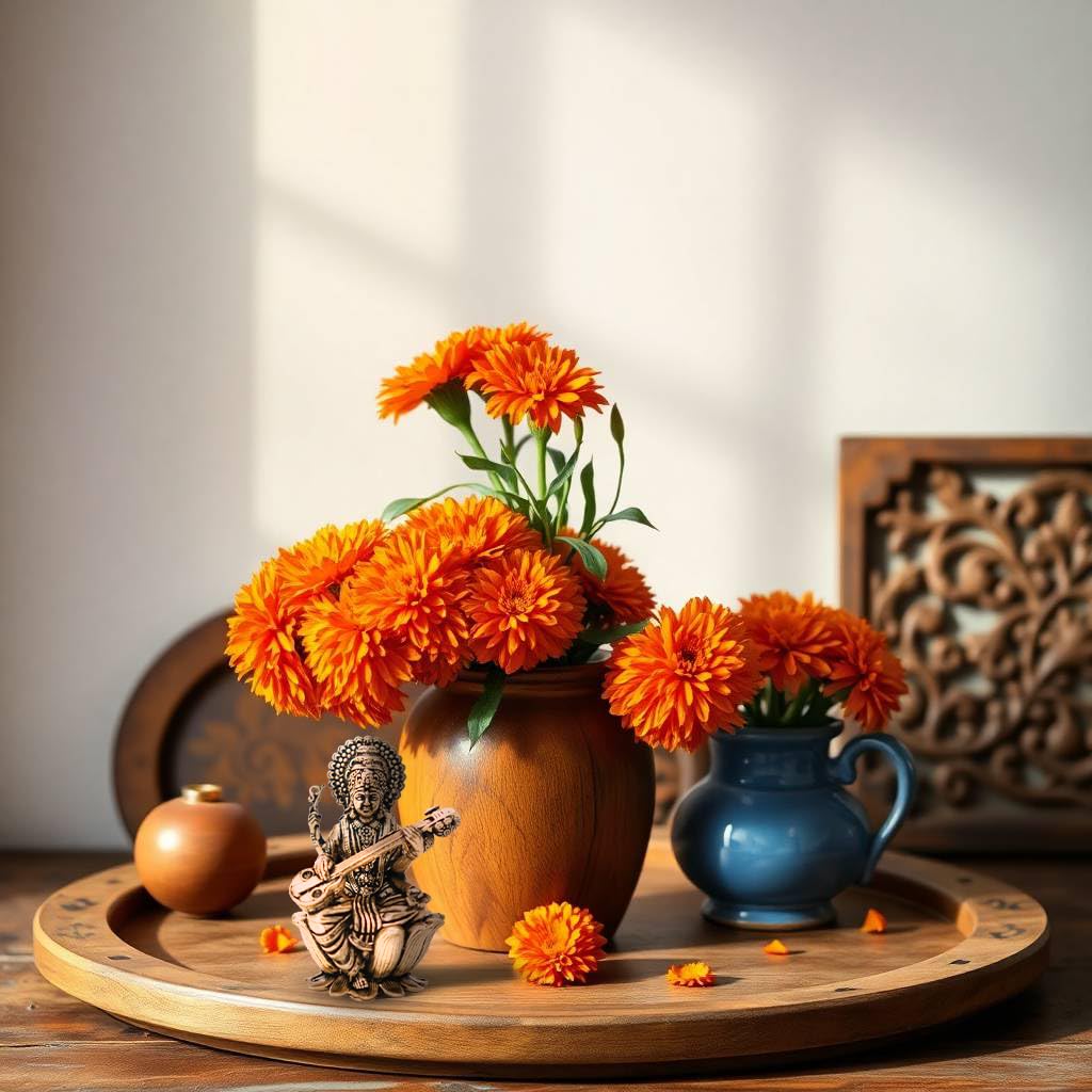 Pure Brass Saraswati Maa God Idol's | 2 Inch | Decoration Items (Saraswati Devi)