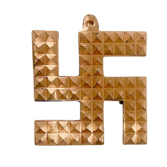 Copper Swastik Pyramid - 3 Inch