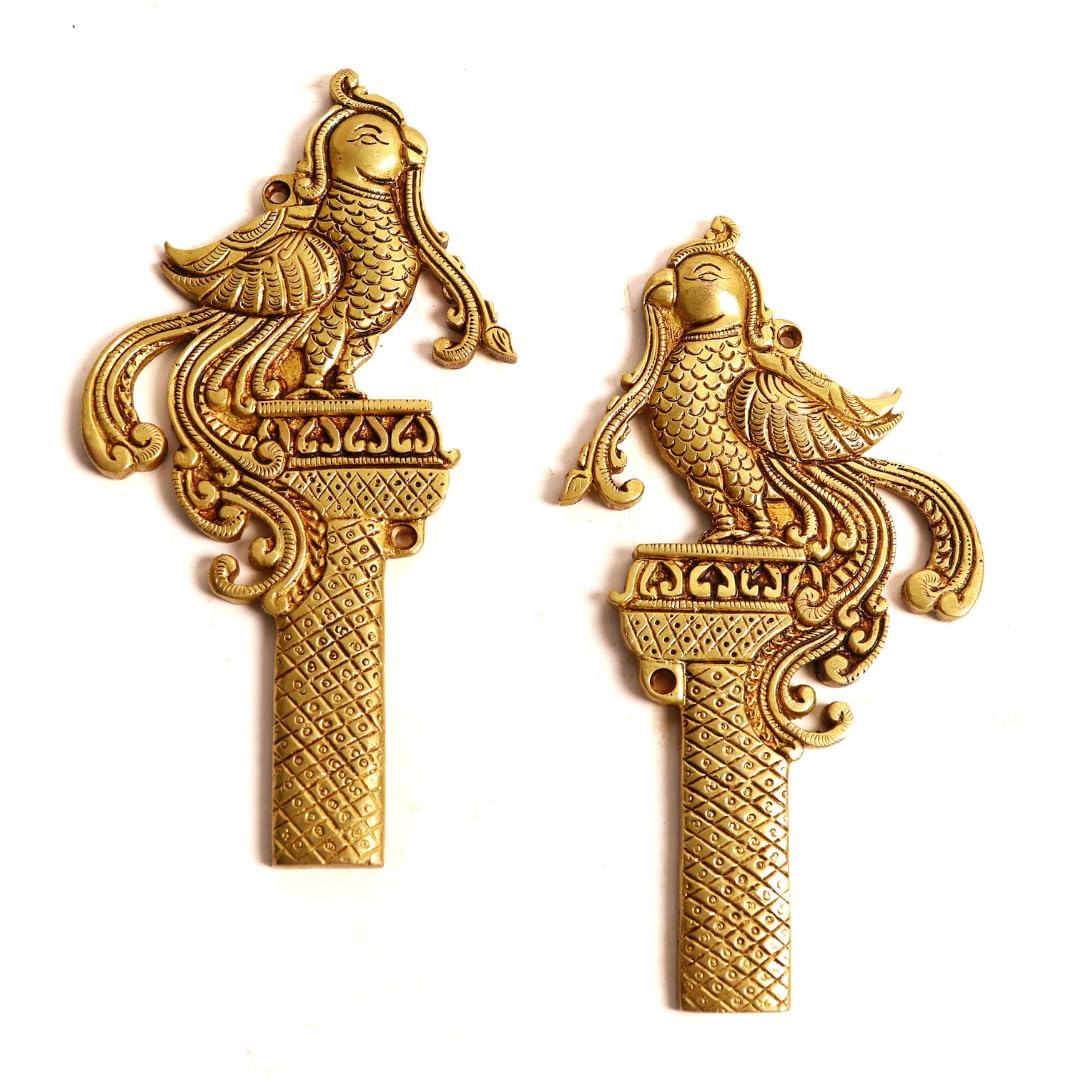 Brass Peacock Wall Hanging | 7 Inch | Decor | Decoration Items for Wall | for Table | Items for Living Room |