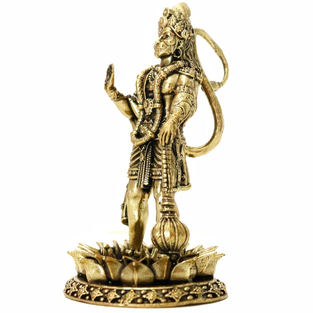 Pure Brass Handcrafted Hanuman Ji Ki Murti | 4 Inch | Bajrangbali |